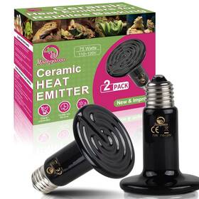 Jamgozoo 763967769648 Reptile Heat Lamp Bulbs 75w Ceramic Emitter For Reptiles Amphibian Ch