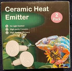 X003vtl7s7 Jamgozoo 100w Ceramic Heat Emitter Two Pack White New