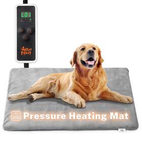 Tk-hpp7050a Jazzy Fuzzy Pressure Activated Pet Heating Pad Adjustable Temperature And Timer 28x20 Inch