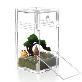 Liao-03 Jhcyuluo Acrylic Jumping Spider Enclosure Small Reptile Terrarium Habitat For Tarantula