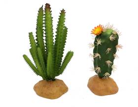 Jihaqua 711181803068 Artificial Reptile Plants Succulent Set Terrarium Decor For Lizard Snake Gecko