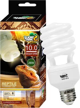 Jinxu 313112997923 Lucky Herp Desert Uva Uvb Reptile Light Bulb 10.0 26w Compact Fluorescent Lamp