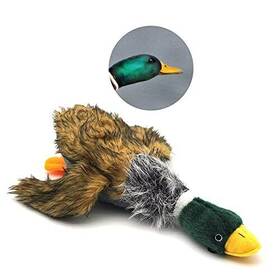 Jkw 765574080710 Pet Dog Toys Plush And Stuffed Squeaky Puppy Mallard Duck M