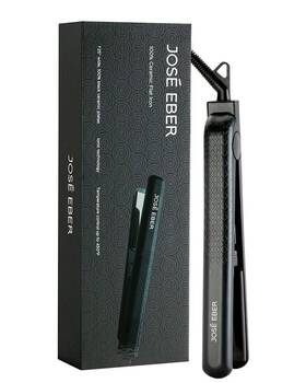 6586 José Eber Jose 100% Pure Ceramic Flat Iron Black - 1.25 Inch Plates Heat Temperatu