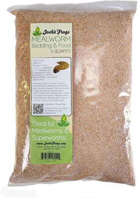 Joshs Frogs 856106005551 Mealworm And Superworm Wheat Bran 2 Pound Pack Of 1 Brown