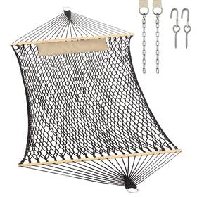 Joyview 671891745938 Traditional Rope Double Hammock - Hand Woven Cotton With Hard