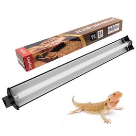 Ju-uvb10-lck Jugbuy Uvb Reptile Light Kit 24w T5 Lamp Fixture And 10.0 Tube Combo Linear Li