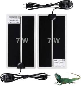 Kabasi 689721637131 2pcs Reptile Heating Mat Waterproof Heat Pad Under Tank With