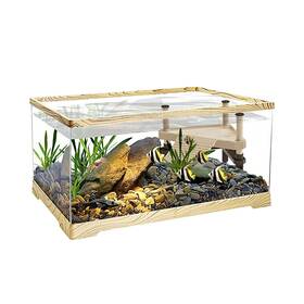 Ka-t04-usa Kakooti Turtle Fish Tank With Basking Platform 20 Inch X 9.5 Aquatic Turt