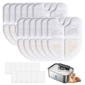 Cwlx001 Kamrexi 12pcs Cat Water Fountain Replacement Filters Compatible With Feelneedy 3gal/1