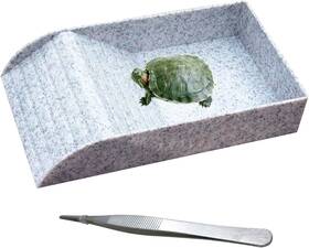 Kathson 744759472281 Reptile Tortoise Turtle Feeding Dish With Ramp And Basking Platform