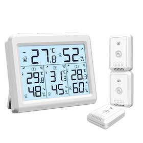 Wa54 Keekit 712195988567 Indoor Outdoor Thermometer Digital Hygrometer Meter Gauge With 3 Wire