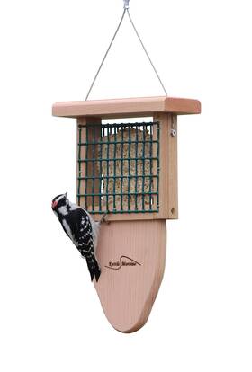 8315tp Kettle Moraine Cedar Single Cake Tail Prop Suet Bird Feeder With Hanging Cable