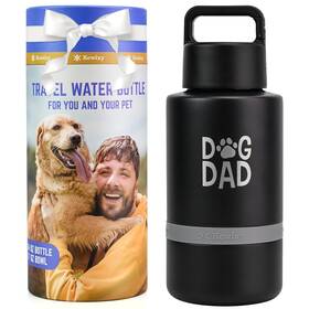 10-i00 Kewixy Insulated Dog Water Bottle With Travel Bowl Portable Dispenser