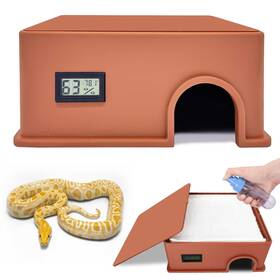 Kfpshlqe 029082832156 Reptile Hide Snake With A Humidification Groove Equipped Temperat