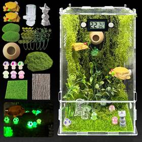 Kfpshlqe 679070368534 Jumping Spider Enclosure Diy Insects Habitat Small Reptile Terrarium Forest