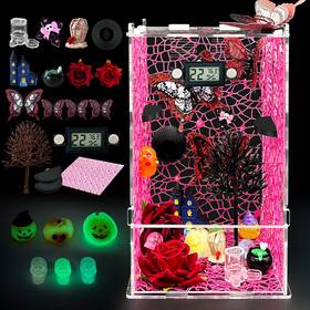 Kfpshlqe 679070368572 Jumping Spider Enclosure Diy Insects Habitat Small Reptile Terrarium Pink