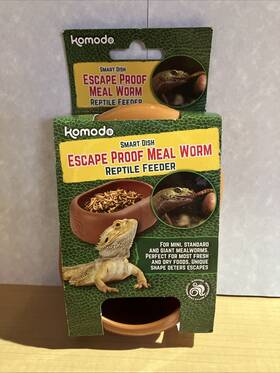 Komodo 784369745238 Smart Dish Escape Proof Meal Worm Reptile Feeder