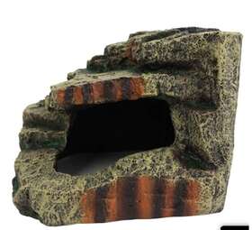 Komodo 784369932072 Reptile Resin Hut Turtle Corner Hideout Tank Decor Multipet - Medium