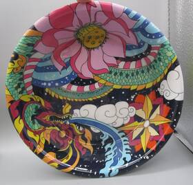 93261 Komodo Large 6 Cup Dragon Tattoo Art Reptile Bowl