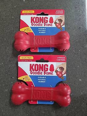 Kong 035585780108 2 X Goodie Bone Dog Toy Small Red New