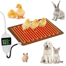 11.7x15.7in Kweetle Us-s313348 Chicken Heating Pad With Digital Thermostat And Timer 12 Inch X16 Brown