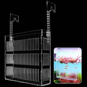 Sch1 La Pet Adjustable Hanging Aquarium Plant Holder Acrylic Breeder Box For