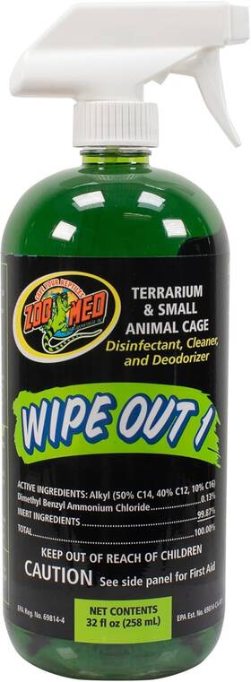 Wo18 Laboratories Wipe Out 1 Terrarium And Small Animal Cage Cleaner