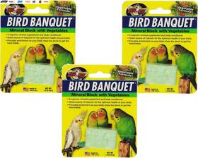 Labs 313112864850 3 Pack Laboratories Bird Banquet Vegetable Mineral Block Small