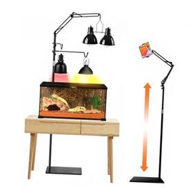 Lamtor 754552392464 82 Inch Reptile Lamp Stand With Two 16 Hooks Hang 10.5 Lbs Very Stable Inchs