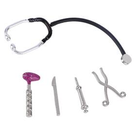 K24031 Lasuroa 5pcs Dollhouse Mini Stethoscope Tools Set Doll Miniature Items Accessories F