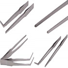 Lbl-z1b1w-a2020 Stainless Steel Tweezers Long Pc Straight Curved Nippers Silver