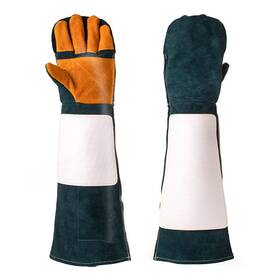 Leapitureofy6b8nrhz-12 Leapiture Professional Safety Gloves Bite Proof Animal Handling 60cm Green