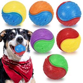 Zj-rbs6-231011 Lechong Durable Dog Balls - Multi-color Fetch Toys For Active Playtime