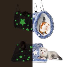 Leftstarer 661918925597 Noctilucent Luminous Guinea Pig Rat Hammock Bunkbed Hanging Tunnel And Soft B