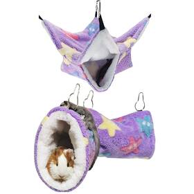 Leftstarer 661918925665 Ferret Rat Hammock Tunnel Bunkbed Hideout Toy Cage