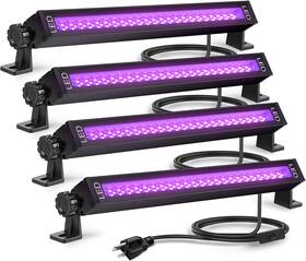 Bl-4p Letry 4 Pack Led Black Light Uv Lights For Glow Party Large Space
