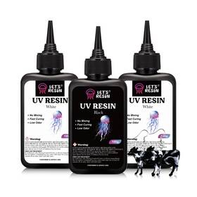 Lrp-2998 Lets Resin Colored Uv 300g Large Capacity White& Black Dark