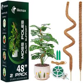 Bmp-48 Likmax 2-pack 48ftft Bendable Moss Poles For Monstera And Climbing Plants Flexible