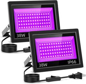 Lstn-tgd38w-smx-2p Linstaine 2 Pack 38w Led Black Light Blacklight Flood For Glow Party Ip66