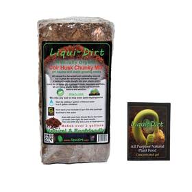 Liqui-dirt 850032130073 Coconut Coco Coir Husk Chunky Mix For All Plants 1.3 Lb - Plus Bon