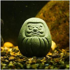 2009635 Livelyfish Aquarium Buddha Statue Japanese Fish Tank Stone Statues Bonsai Figurines Zen