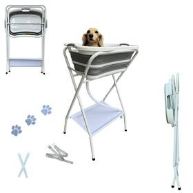 Longdog Impressions 860012884902 Collapsible Elevated Pet Bathtub Foldable Washing Station For Small To Mediu