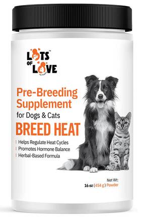 2100990p03 Lots Of Love Pet Products Breed Heat Powder 16 Oz Lol15