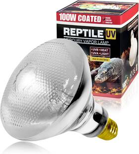 100w Lucky Herp 313036085072 100 Watt Uva Uvb Full Spectrum Vapor Heat Lamp Bulb Self-ballasted U