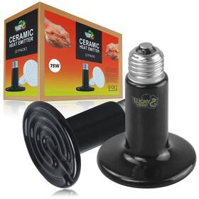 Lucky Herp 438086574308 75w Ceramic Heat Emitter Reptile Bulbs Lamp For Reptiles