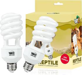 Lucky Herp 445033814812 2-pack 10.0 Uvb Reptile Bulbs For Desert Terrariums 23w