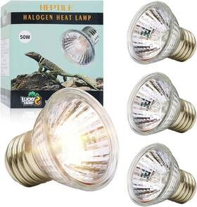 Lucky Herp 711181283686 4 Pack 50w Uva Uvb Reptile Light Bulbs Heat Lamp For Reptiles