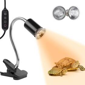 Lucky Herp 726084197282 Reptile Heat Lamp With Clamp Aquarium Turtle Tank Basking Light