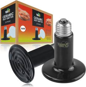 Lucky Herp 744110359060 75w Ceramic Heat Emitter Reptile Bulbs Lamp For R